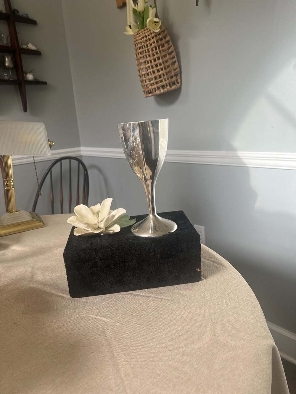 Lenox Wedding Promises Silverplated Interlocking Heart Goblets Set of 2